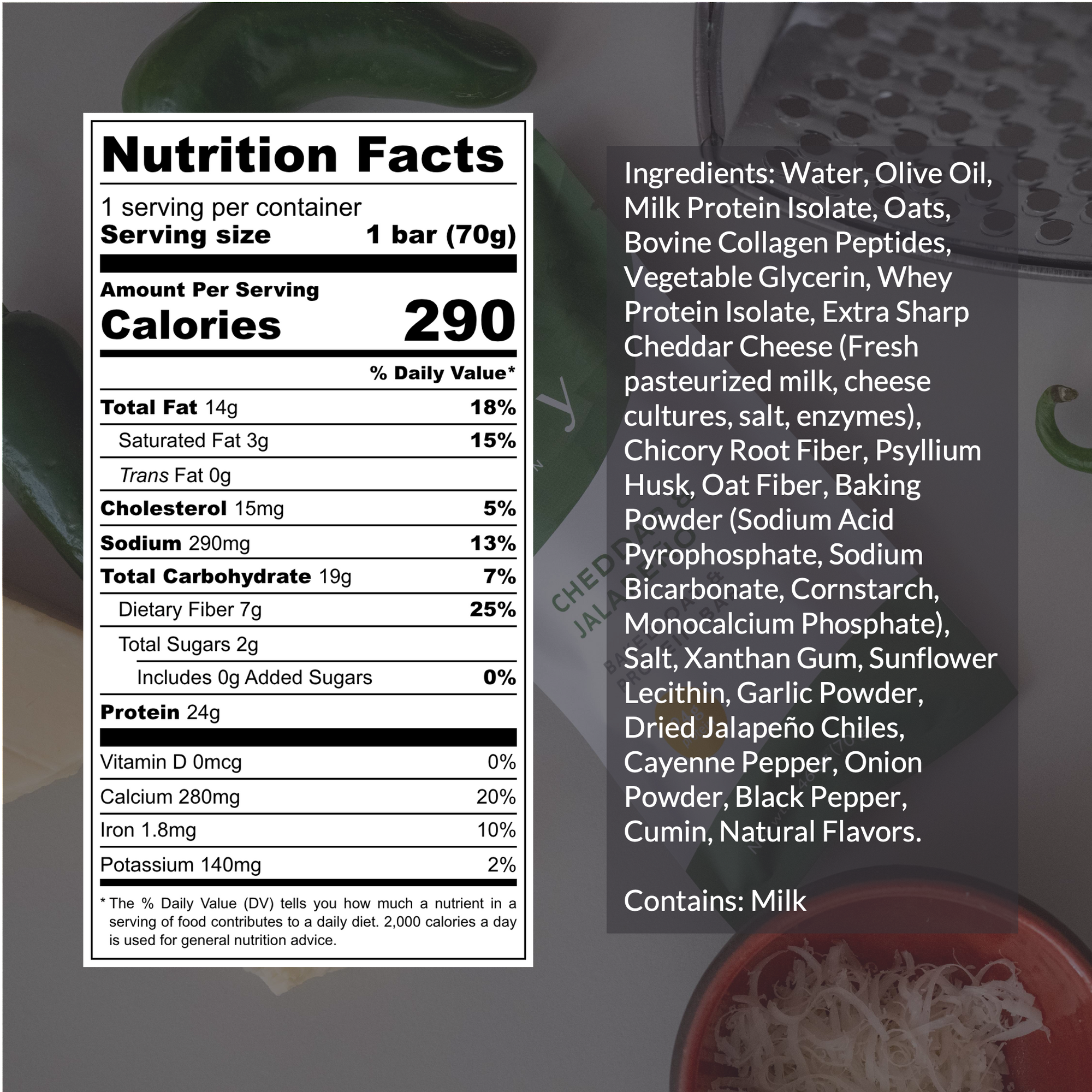 Cheddar & Jalapeño Protein Bar