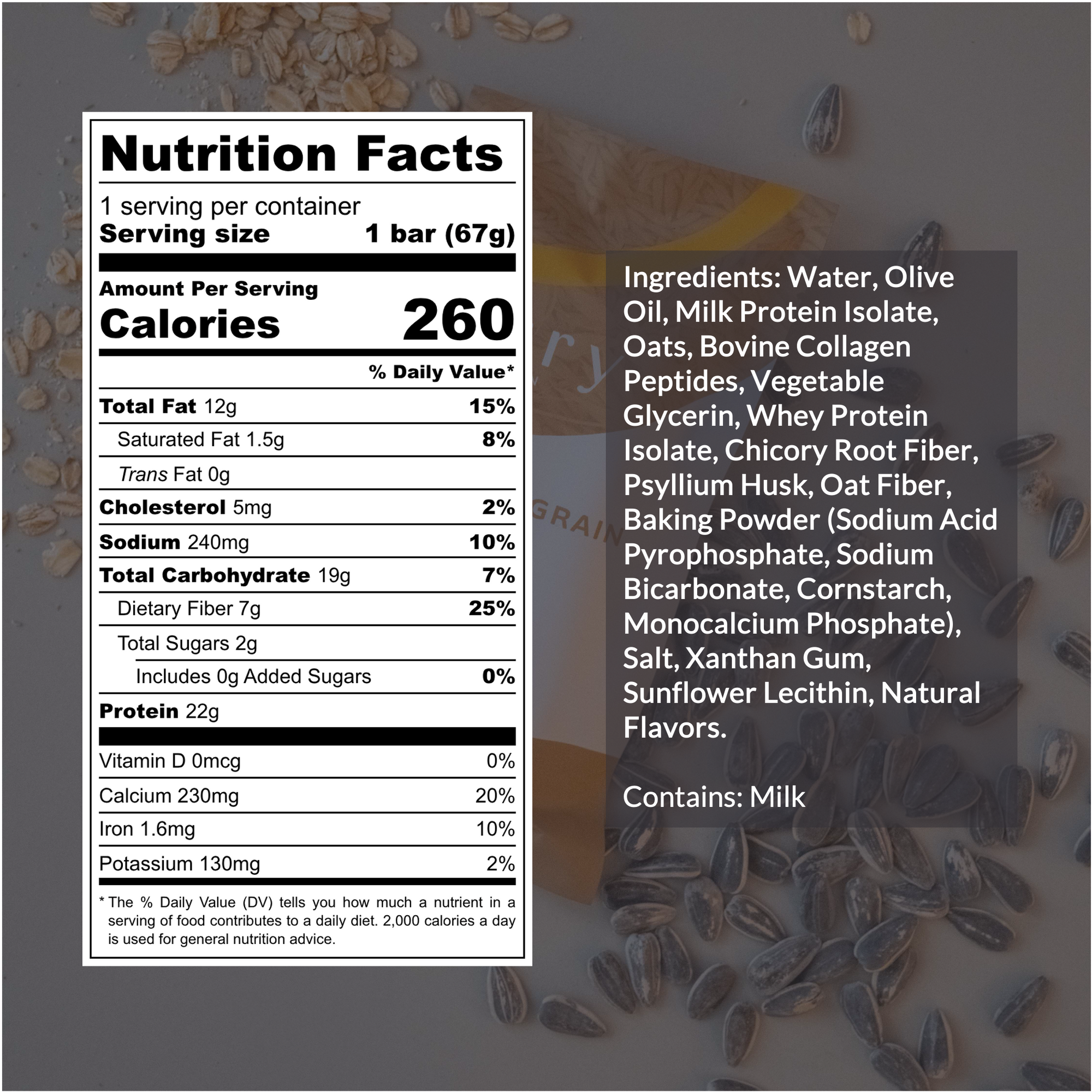 Whole Grain Biscuit Protein Bar