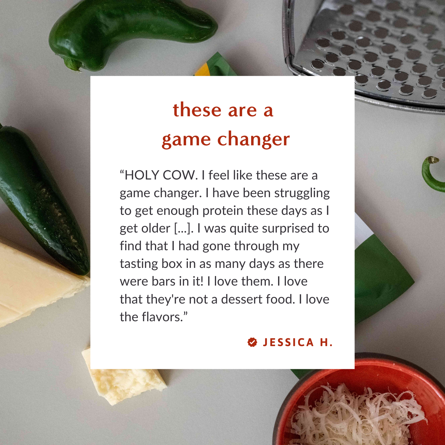 Cheddar & Jalapeño Protein Bar
