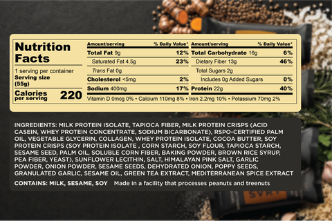 SVRY Everything Bagel Protein Bar